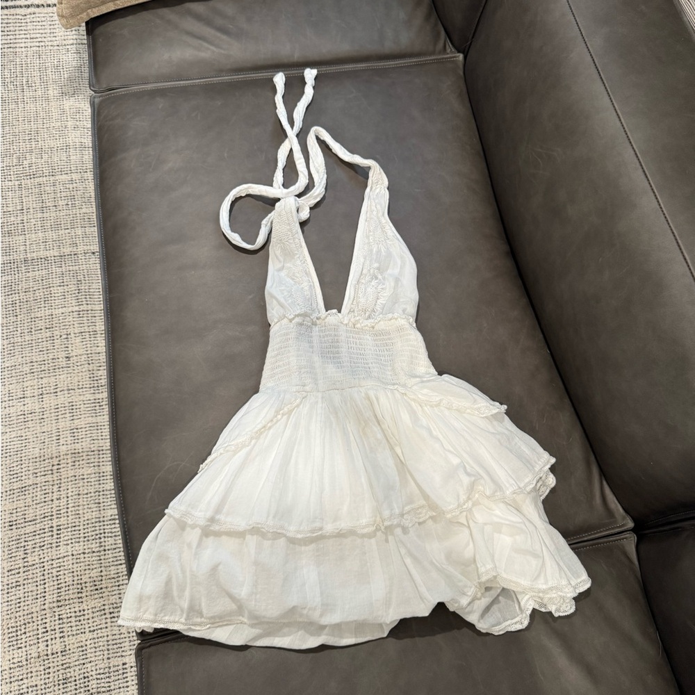 LoveShackFancy White Ruffled Dress